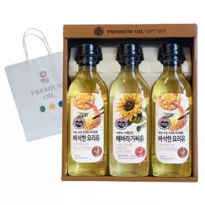 백설선물세트 CJ 백설 식용유 선물세트 5호 요리유 해바라기씨유