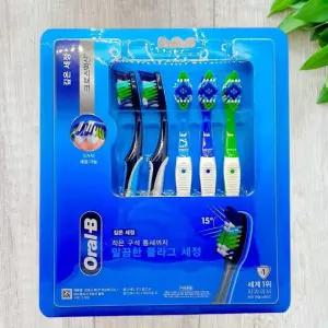 오랄비 크로스액션 어드벤스드 + 어드벤티지 5웨이 클린 칫솔 3+2 / 깊은세정