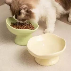 [반려] 고양이 플라워 도자기 식기 1P 밥그릇 물그릇 보울