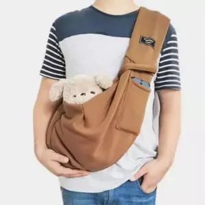 [반려] 애견슬링백 이동가방 반려견 브라운 코지펫 강아지용품 반려동물이동가
