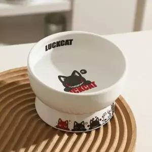 [반려] 강아지 올리언 식기 원형 1P 경추 보호 세라믹 밥그릇