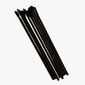 [2개구성] 테이크아웃 / 블랙 500개 주걱 학교 교실 학원 일자 슬러쉬 스푼 스트로우 형 빨대 NW05098C