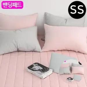 모달침대패드 침대패드 매트리스 사계절 알러지케어 샤이니 순면 밴딩 패드 SS 핑크베이지 카페트겸용
