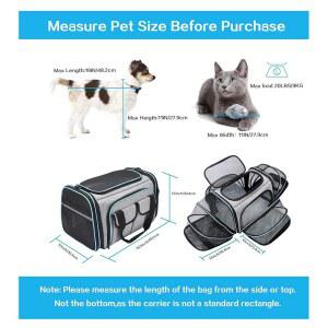 항공사 승인 포켓 가능한 사이드 탈부착 TSA 위한 동물을 소프트 패드 플리스 운송업체 운송업체 트래블 반려동물 확장형 개와 포함 작은 캐리어 접이식 4면 고양이 대형