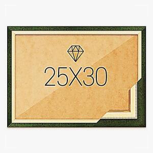 [2개구성] 25x30 고급형 수지 그린 보석십자수 페인팅 큐빅십자수 비즈십자수 액자 NWCB07B5