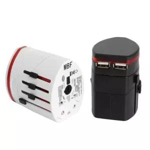 USB 2포트 충전 플러그 화이트/동남아/전원/유럽/멀티/변환/만능/다용도/국외/외국/국제/콘센트/해외용/충