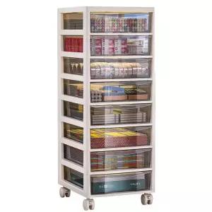 플라스틱 이동식 서랍장 책상밑 수납함 사무용