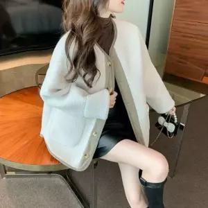 뽀글이자켓 노카라 오버핏 점퍼 양털자켓 부클자켓 캐주얼자켓 겨울자켓