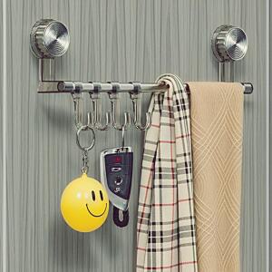 [2개구성] 슬리퍼 학교 다용도 타월 무타공 식 선반 거치대 수건행거 벽수납 수건 걸이 흡착 NWFFO78G