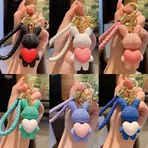 토끼 자동차 키링 열쇠 고리 가방 장식 백참 키홀더