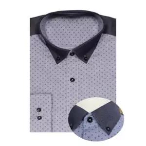 FS-142 그레이 배색 크로스 셔츠