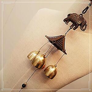 [2개구성] 풍수 재물운 코끼리 현관 풍경 종 문 GJW9E444C