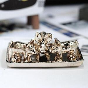 [2개구성] 돼지 디자인소품 금핑크 미니어쳐 장식소품 미니어처 AW477693