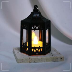 [2개구성] 필우커머스 캔들케이스 랜턴 -블랙 블랙워머 캔들워머 캔들세트 홈인테리어 미니캔들 QWB932C6