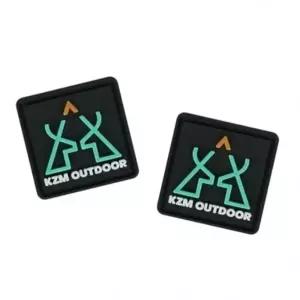 카즈미 와펜 캠핑 찍찍이 와펜 패치 사각 블랙 S 2p