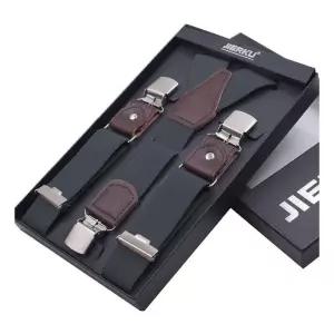 남성 클래식 집게 서스펜더 스트랩 가죽 디테일 정장 캐주얼룩 연출템 dcc6+6sWM