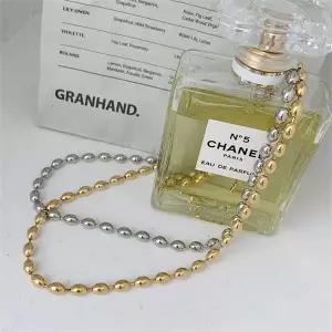 [다잇템]여자 볼 라운드 스페이스룩 금색 목걸이_P339186605