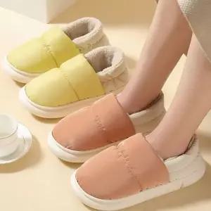 부드러운 패딩 실내화 방한 생활 방수 슬리퍼 겨울 여성