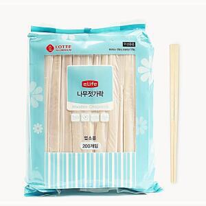 [2개구성] DalianKonghai이푸드 도시락 젖가락 업소용 이시아르 200P세트 나무 식당 FAWD01212