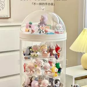 소형 회전 피규어 진열대 보관함 인형 투명 진열장 쇼케이스