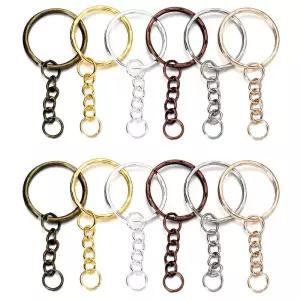 20/50Pcs 열쇠 고리 키 체인 펜 던 트에 대 한 점프 반지와 라운드 분할 Keyfob DIY 쥬얼리 액세서리