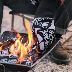 800도 내열장갑 캠핑 바베큐 화로 불멍 방열 장갑 화상 방지 손 캠핑