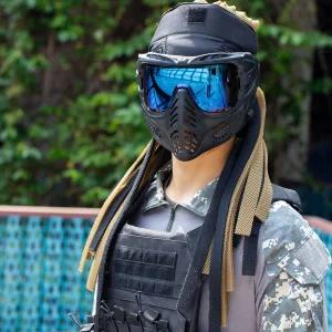 페인트볼 마스크 김서림 방지 에어소프트 풀페이스 조절식 보호 장비 남성용 오토바이 라이딩용 전술 얼굴