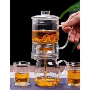 자동 유리 찻주전자 커피 머그잔 붕규산 포트 하이보로실리케이트 베이스