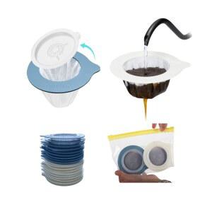 30Pc 휴대용 커피 드립퍼 재사용 가능한 필터가 메이커 위에 부어 캠핑 여행용 싱글 서브