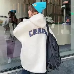 베이지 추동 커플 후드 램스울 카디건 플리스 여성패션 DL4