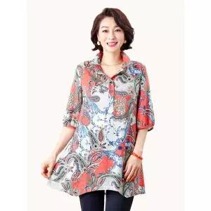 [Elegance Madam]에리카 페이즐 리오셀 블라우스 K201BL09 오렌지_P361286479