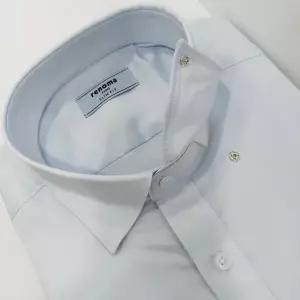 [레노마셔츠]슬림핏/ 스판/ 카라-스냅 버튼 긴소매 와이셔츠 RZRSLP104 BU_US