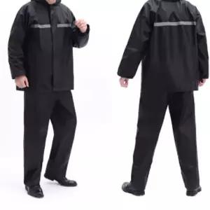 오토바이 우의 상하세트 고급 네이비(반사테이프탑제)