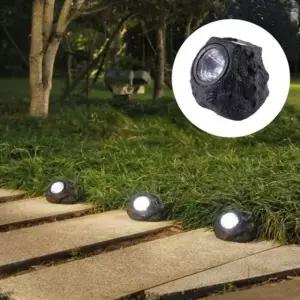 자연스러운 LED 돌 태양에너지 조명 정원석 램프 웜톤 문주등 LED등 조명 무드등 캠핑