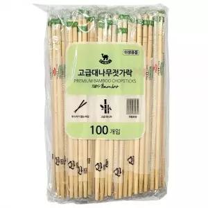 대나무 소재로 만든 개별포장 캠핑 행사 젓가락 100입
