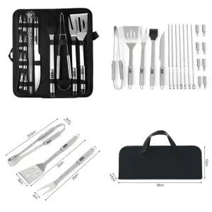 바비큐조리도구 캠핑용 바베큐 조리도구 스텐 키친툴 20p세트 세트