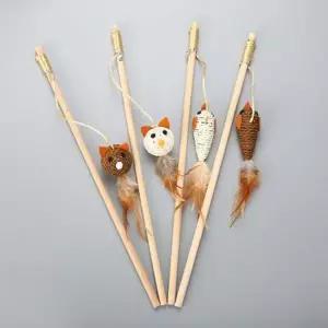 고양이 용품 장난감 낚시대 쥐 깃털 CT-7773 로프