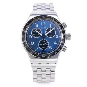 [스와치] 남성 CORE BOXENGASSE 메탈 손목 시계(YVS423GC)