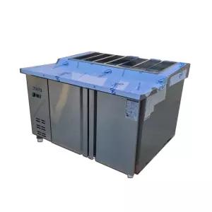 키스템 KISPDB15R5 반찬테이블냉장고 업소용 잠금장치 스프링 도어 토핑냉장고