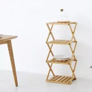 [마이모노샵][마이모노샵] 원목 변형가구 접이식 실외 방수 4단선반 캠핑테이블 원룸 (17054624)