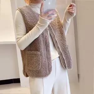 [원오안전] 뽀글이 양털 보온 집업 이너조끼 수면조끼 퍼베스트 후리스  (본품)