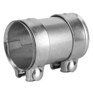 3in 76mm 배기 파이프 커넥터 더블 클램프 조이너 아연 도금 강철 슬리브 범용 튜브 수리 부품