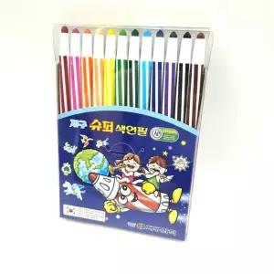 2세트 12색 슈퍼 색연필 샤프식 채점용 지구색연필 지구화학