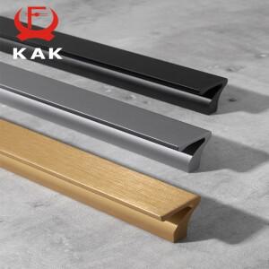 KAK 블랙  캐비닛 손잡이 주방 찬장 문짝 당김 긴 가구 아연 합금 서랍 하드웨어 1200mm