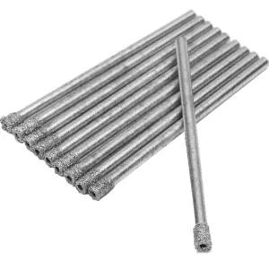 Drilax 10-Pc 1/8인치 다이아몬드 중공 코어 드릴 비트 세트 유리 돌 세라믹 및 타일용 Dremel 호환