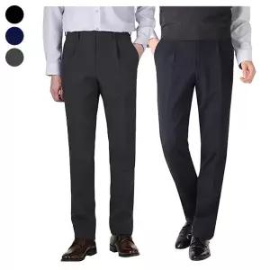 남자 겨울 따스한 원턱 면바지 슬랙스 기모 팬츠 LV-L-PT-5401