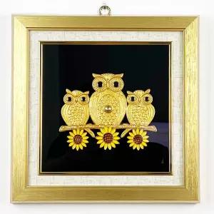 황금 주물 부엉이 인테리어 액자 거실