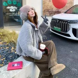 여친 코트 퍼 램스울 일체형 라이크 모피코트 원픽1