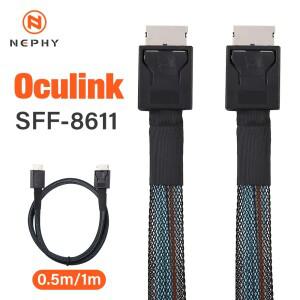 Oculink SFF 8611 4IMini 호환 SAS SFF-8611 4I 서버 초고속 케이블 데이터 연장 남성-남성 전송 라인