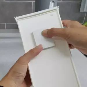 ( )주방용 벽 부착 봉투 정리함 벽걸이 비닐 봉투 보관함 쓰레기